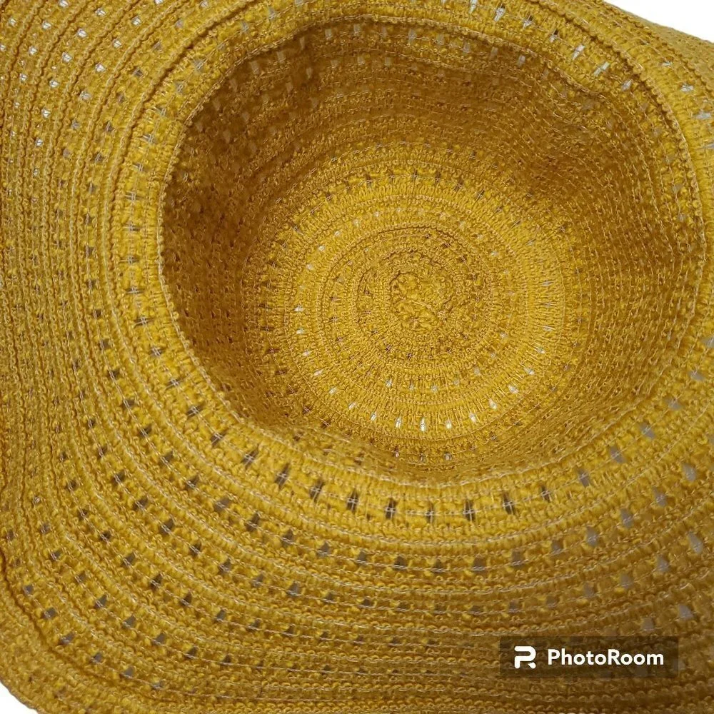 🏆429 Crochet Wide Brim Floppy Sun Hat